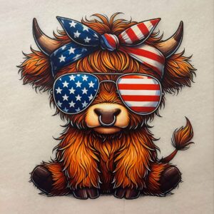 USA Cow Decal