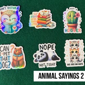 Animal Sayings 2 Stickers