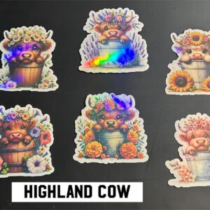 Highland Cow Stickers