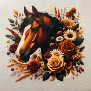 Horse Flowered