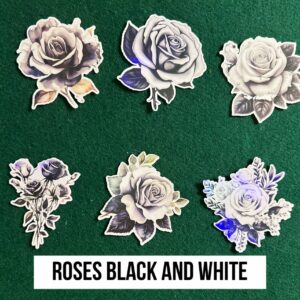 Roses Black & White Stickers